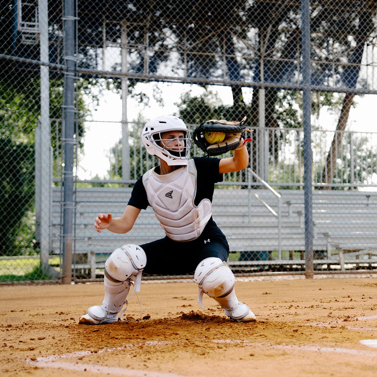 Softball position catcher