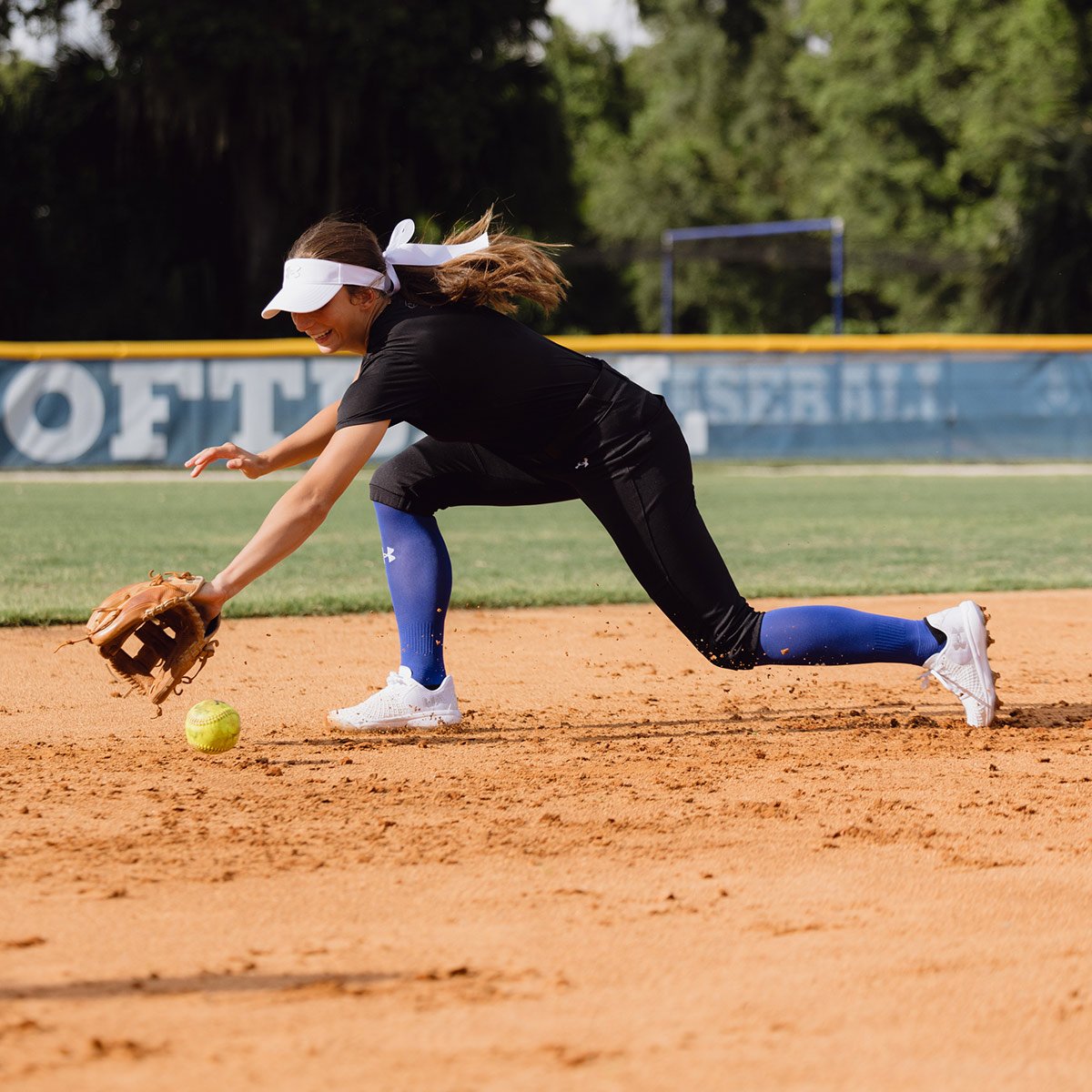 Softball position infielder